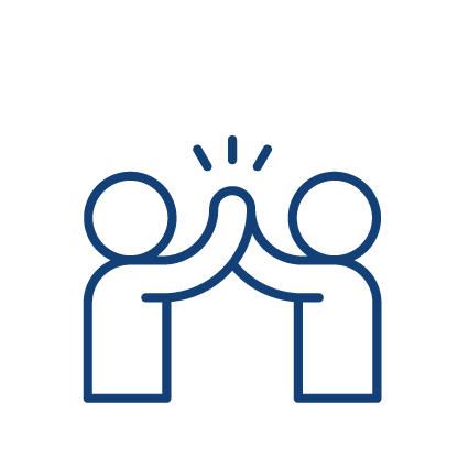 Illustration representing collaboration and peer learning