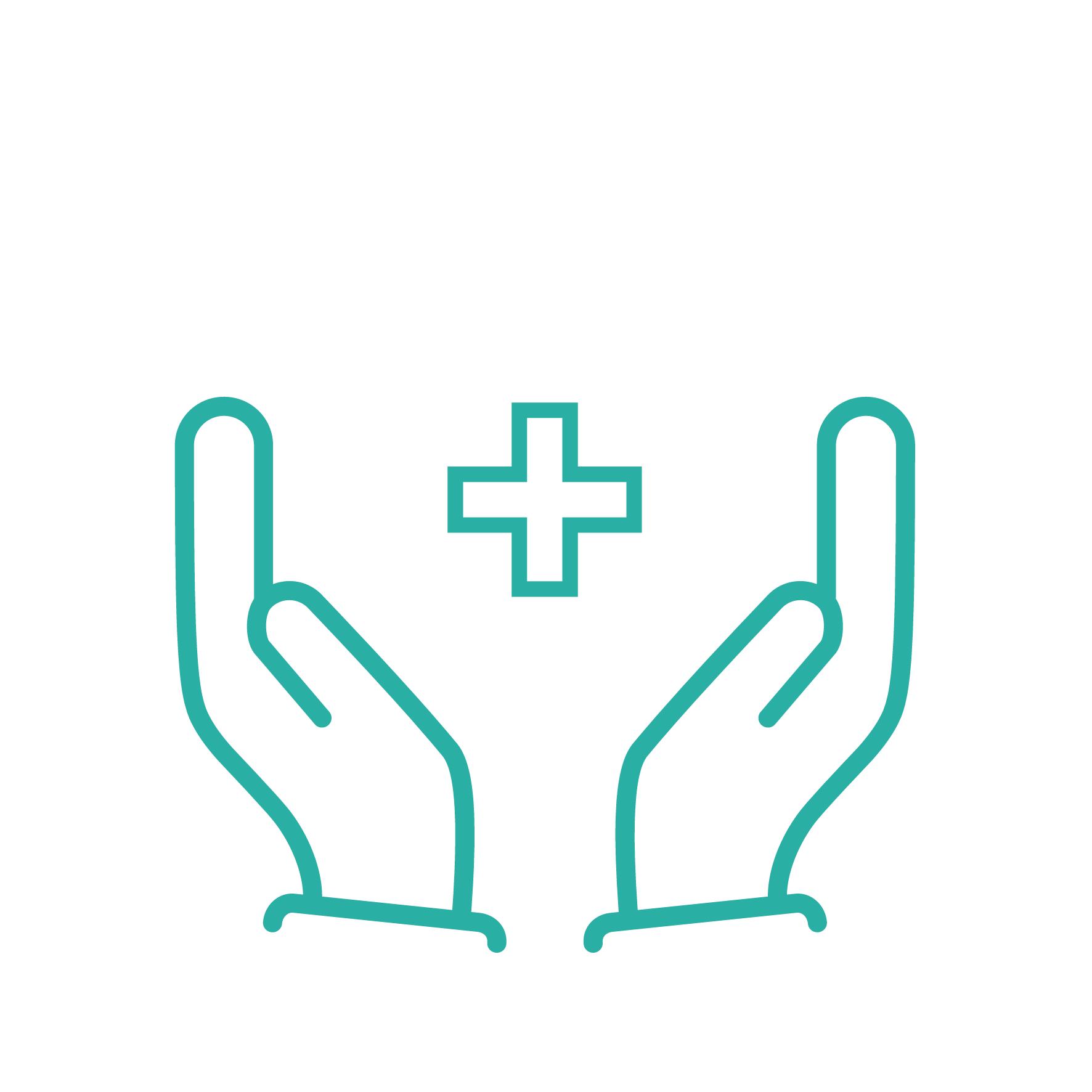 A line icon of an ambulance vehicle with a medical cross on the side and a light on the roof. The graphic represents urgent and emergency care, emergency medical services, or rapid healthcare response and transport.